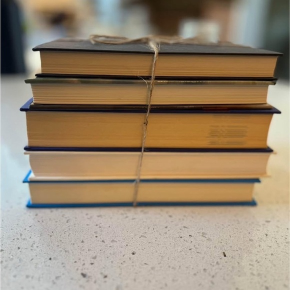 Decorative Book Stack For Staging/Vignettes in Moody Blue Tones Set of 5 - Picture 4 of 4
